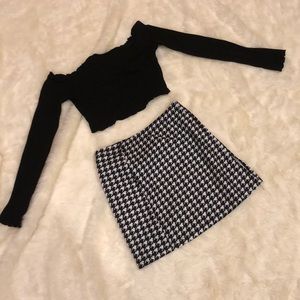 Shein- Crop Top & Skirt Set- Size Medium